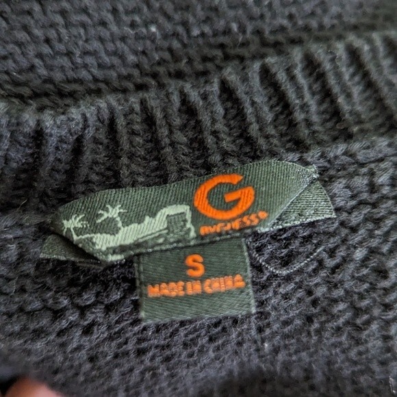 EUC - G by Guess Cold Shoulder Cutout Black Sweater - S - Picture 6 of 7